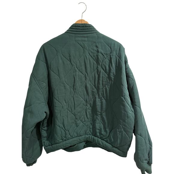 Blank NYC Size XL Green Quilted Jacket Cozy Comfy Cabincore Fisherman Fall - Picture 5 of 6